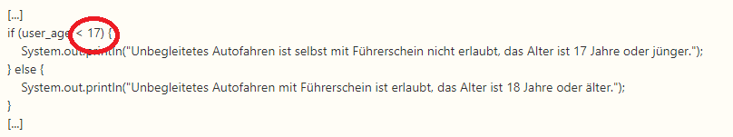 source code fehlhandlung